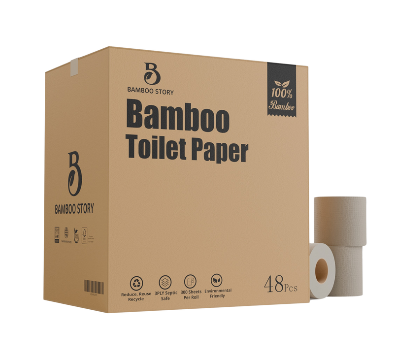 48 Bulk Unbleached Bamboo Toilet Paper