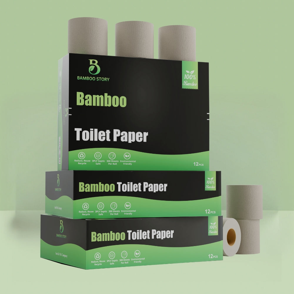 12 Box Unbleached Bamboo Toilet Paper