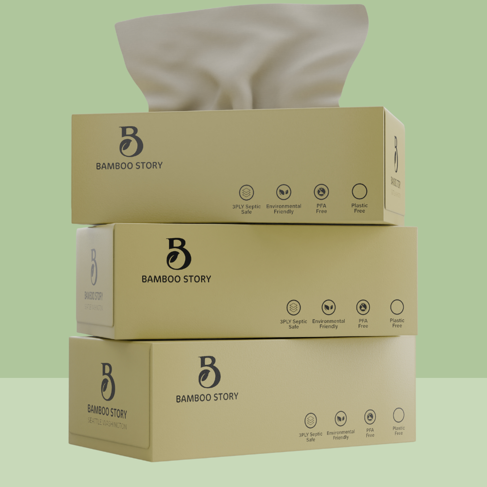 12 Pack Bamboo Lotion Facial Tissue