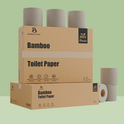 12 Box Unbleached Bamboo Toilet Paper